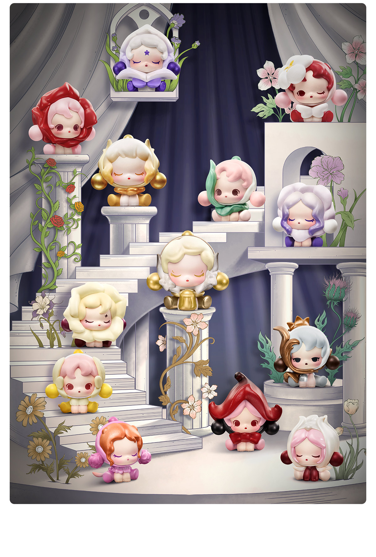 POP BEAN SKULLPANDA Petals in Four Acts Series - POP MART (Greece)