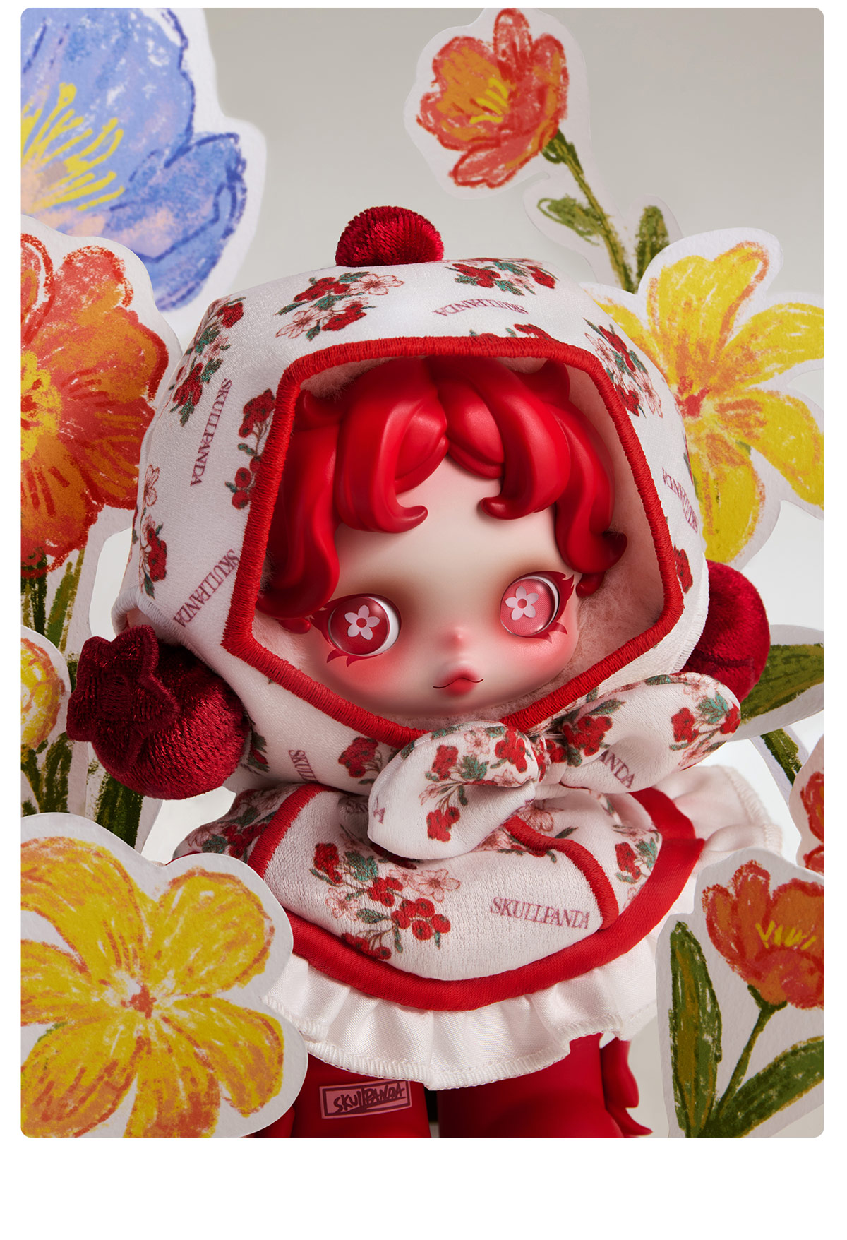 ぬいぐるみ SKULLPANDA Amid Flowers SKULLPANDA Amid Flowers ぬいぐるみペンダント - POP MART (Luxembourg)