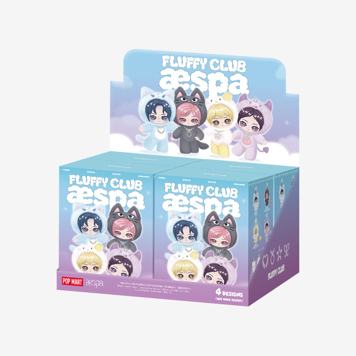 FLUFFY CLUB aespa ぬいぐるみセット　アソート　popmart aespa Fluffy Club Series Vinyl Plush Doll Pendant - POP MART (Greece)