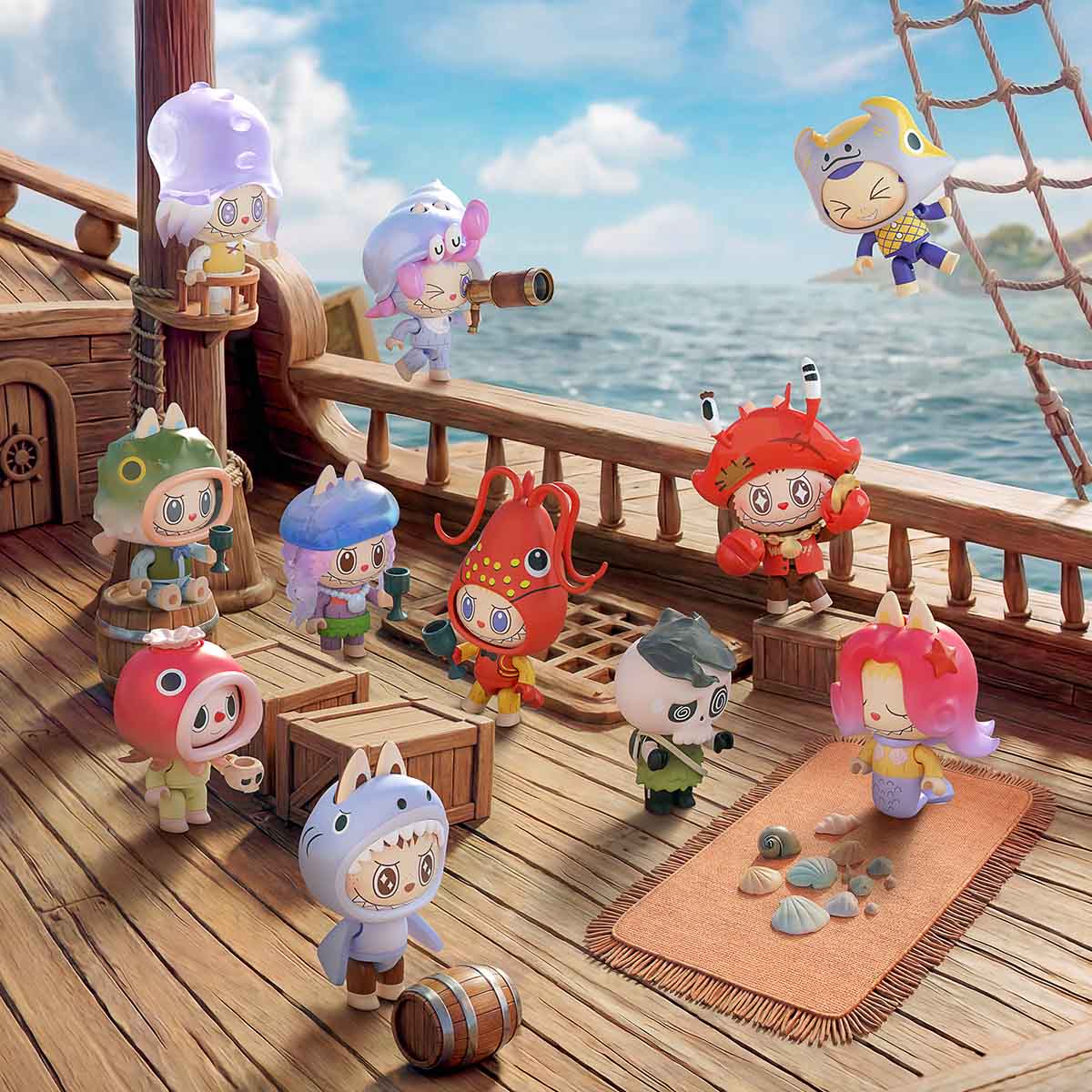 THE MONSTERS Chasing Mermaids シリーズ ブロックフィギュア - POP