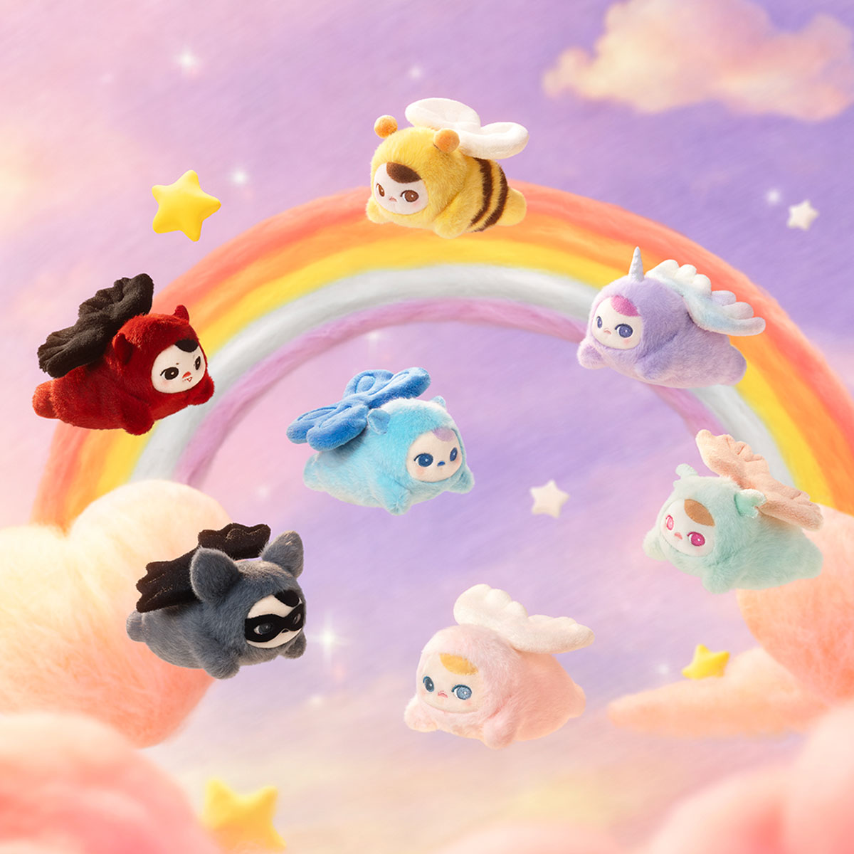 PUCKY FLYING BABIES シリーズぬいぐるみペンダント - POP MART (Japan)