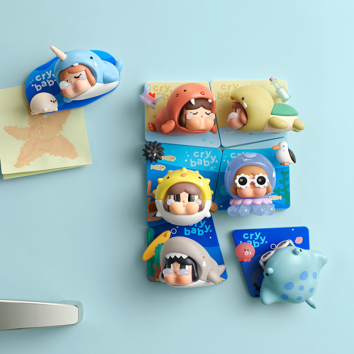 CRYBABY CRY ME an OCEAN フィギュア　マグネット　セット CRYBABY Cry Me an Ocean Series Fridge Magnet - POP MART (Japan)