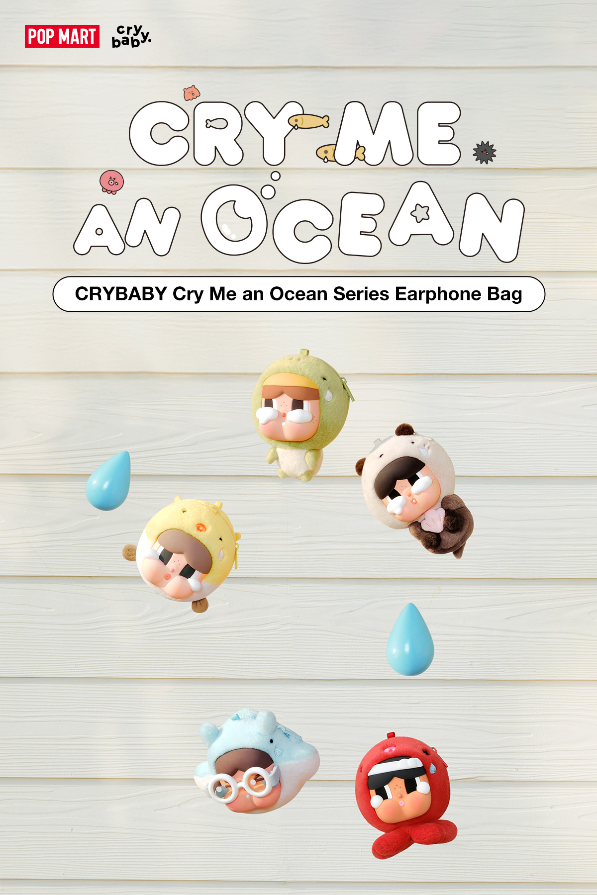 CRYBABY Cry Me an Ocean Series Earphone Bag - POP MART (Singapore)