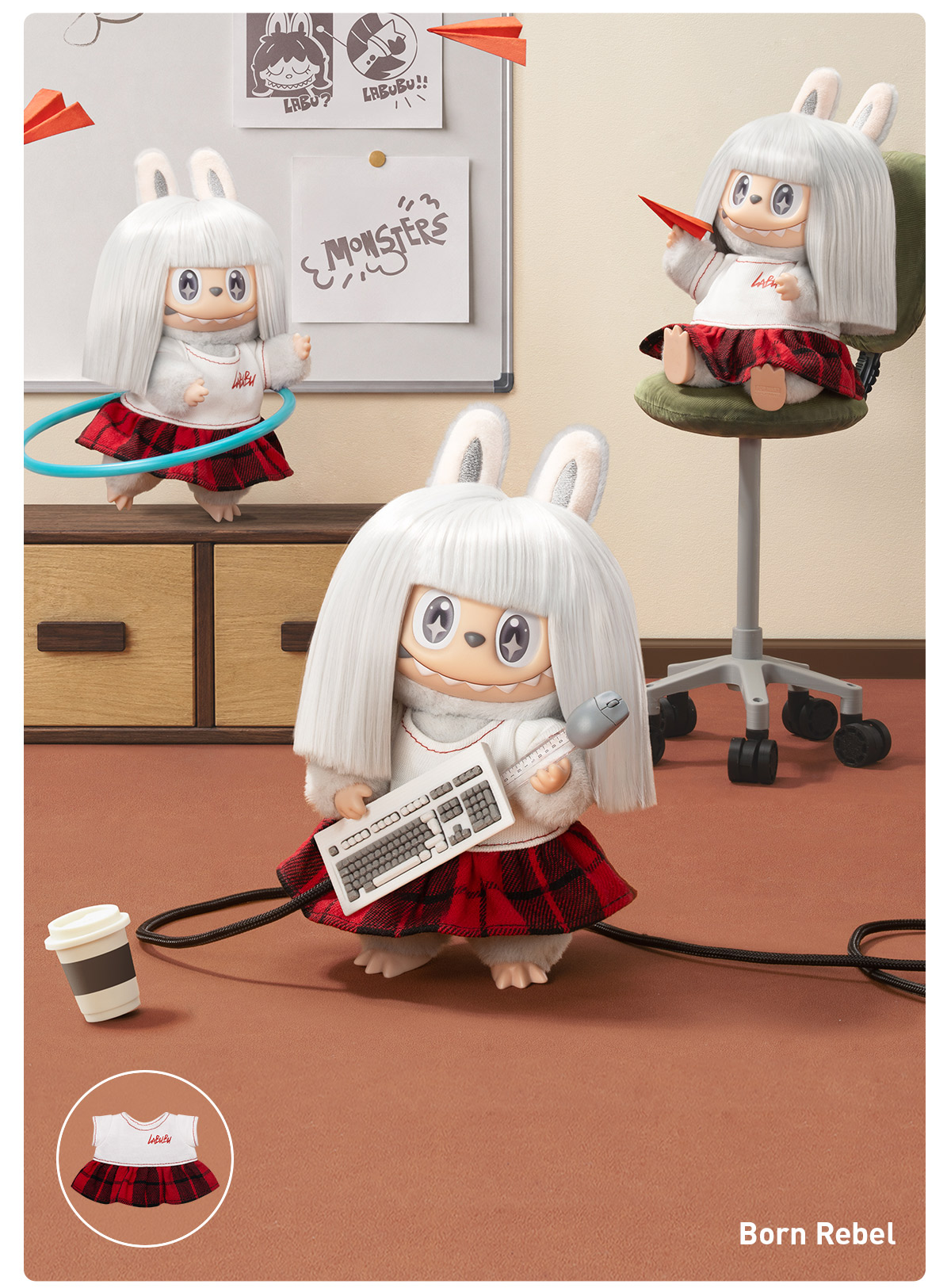 THE MONSTERS ヘアサロン シリーズ ぬいぐるみペンダント - POP MART