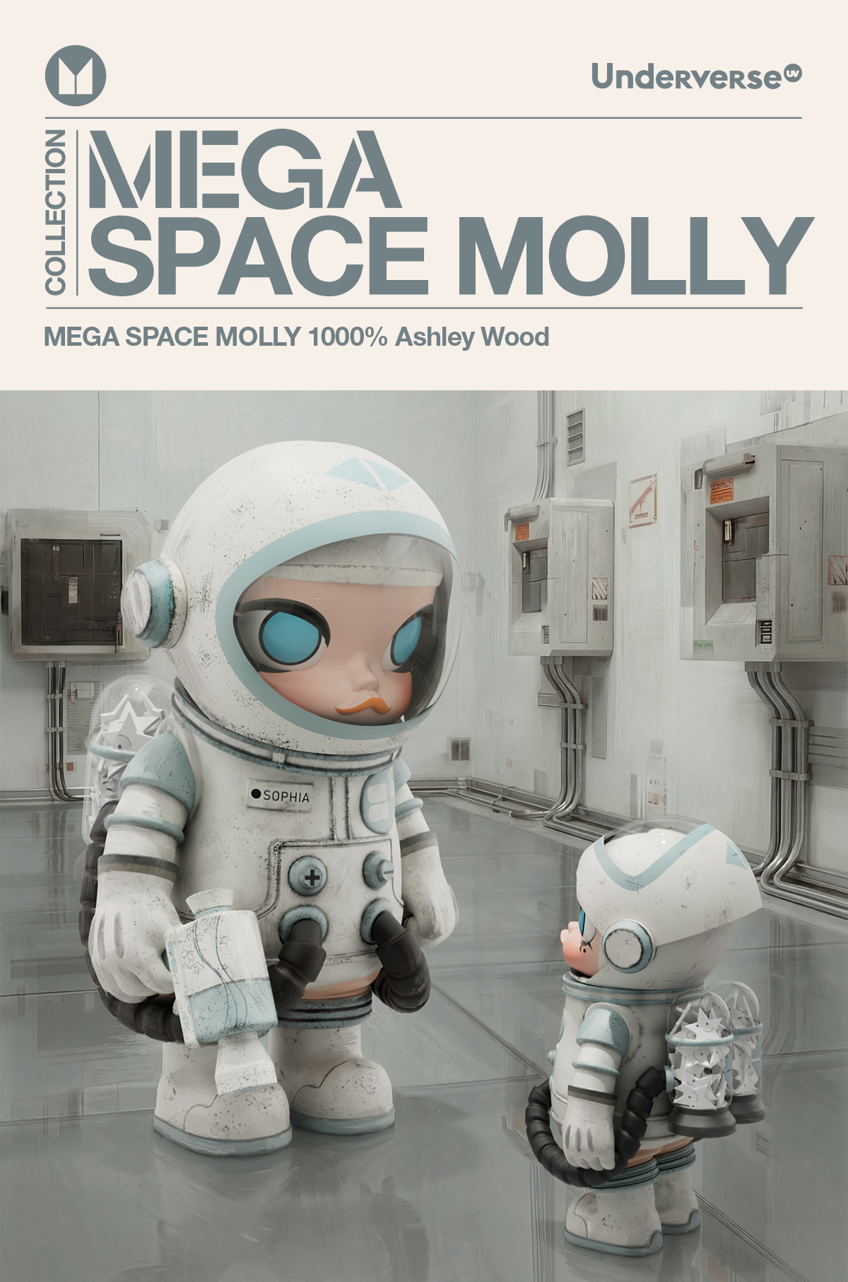 MEGA SPACE MOLLY 1000% Ashley Wood - POP MART (Singapore)