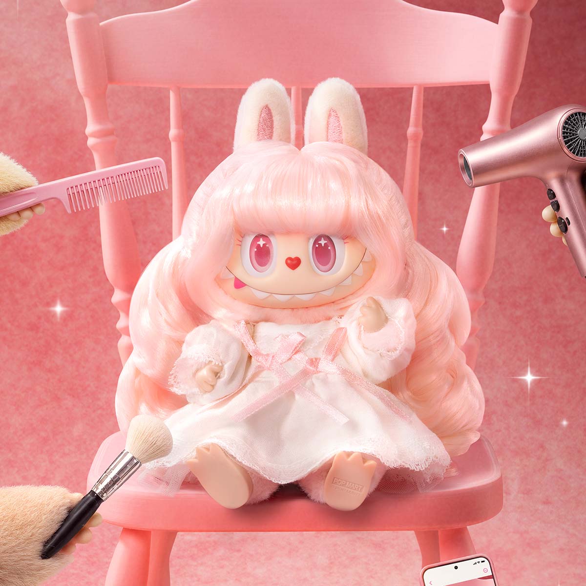 THE MONSTERS ぬいぐるみペンダント THE MONSTERS ヘアサロン シリーズ ぬいぐるみペンダント - POP MART
