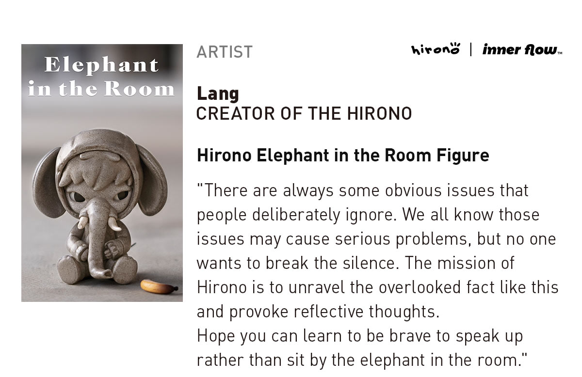 その他 POP MART hirono Elephant in the Room NEW Pop Mart HIRONO Elephant in the Room mini figure limited