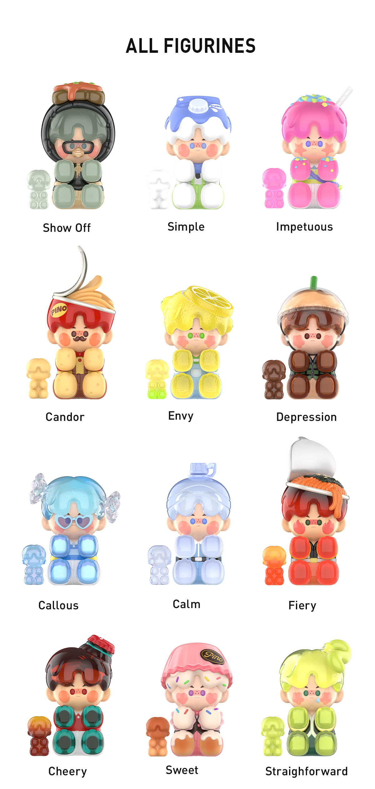 PINO JELLY Taste Personality Quiz Series Figures POP MART Thailand 