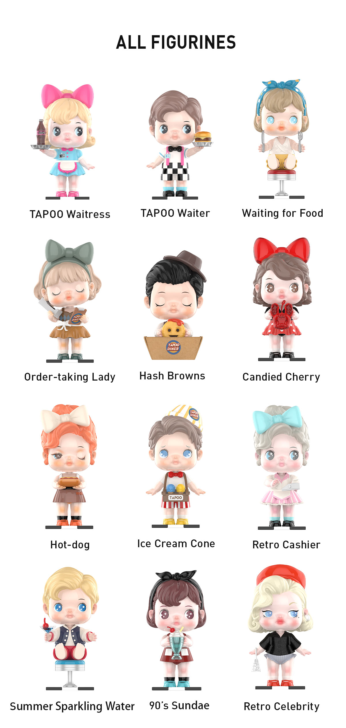 ポップマート　タプー　レトロダイナー　コンプ POPMART TAPOO Amazon.co.jp: POPMART TAPOO レトロ ダイナー シリーズ【ピース
