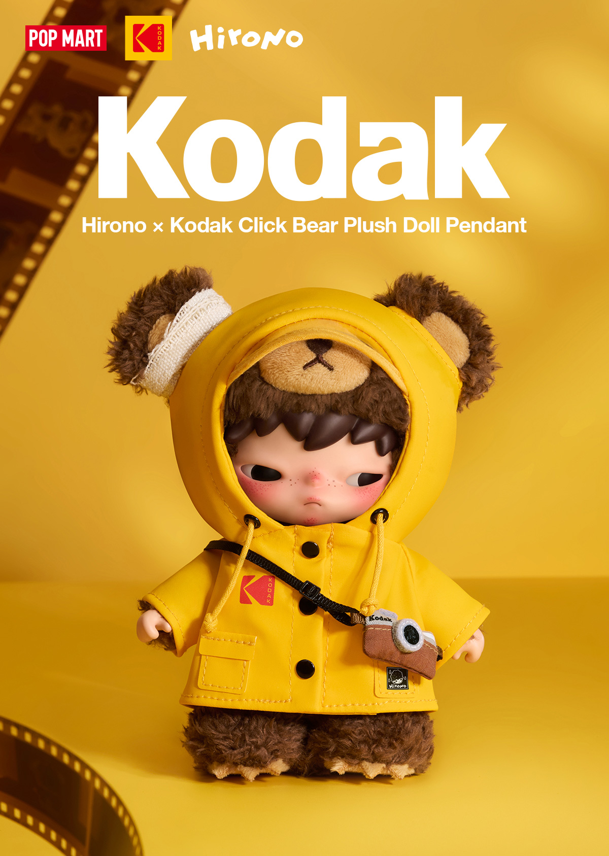 POPMART HIRONO x KODAK ぬいぐるみペンダント Hirono × Kodak Click Bear Plush Doll Pendant - POP MART (Philippines)
