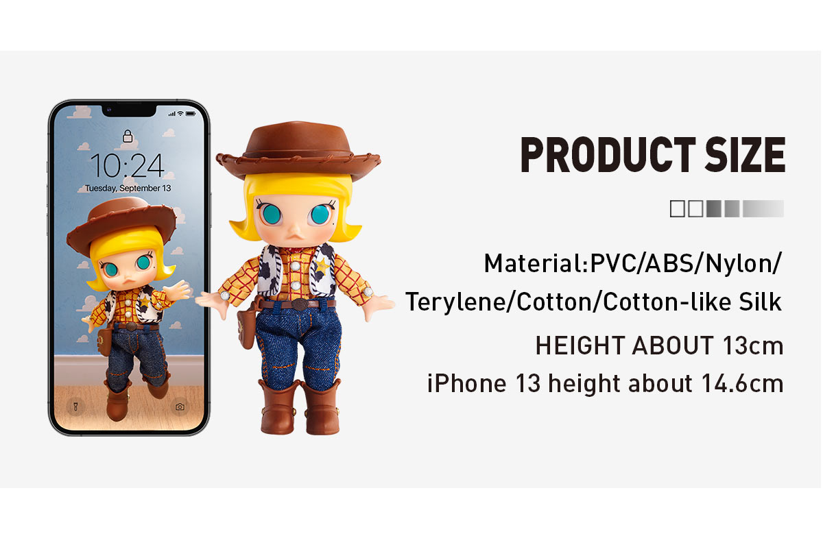 POPMART MOLLY ウッディ MOLLY Woody Action Figure - POP MART (Belgium)