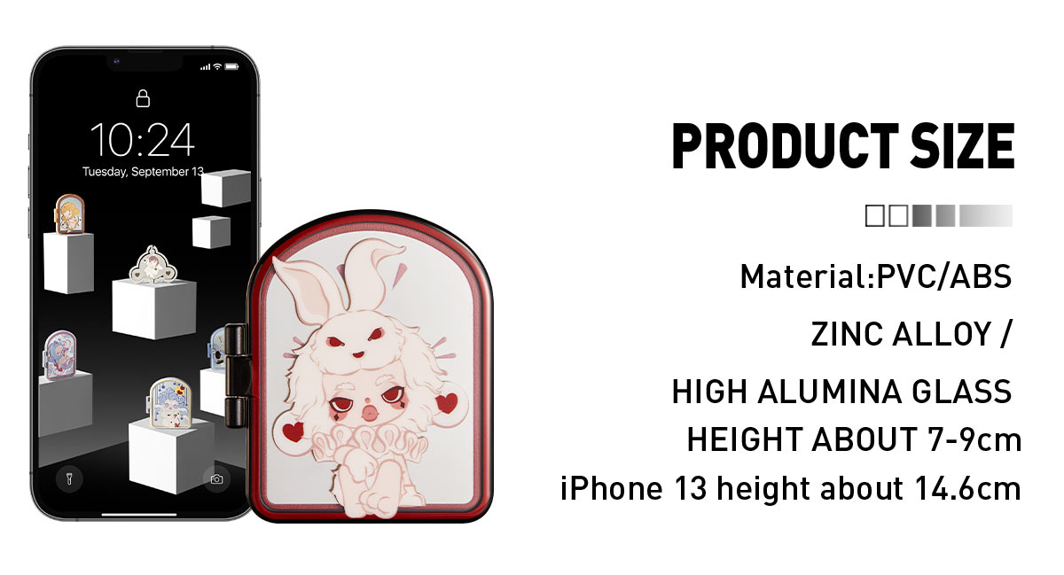 SKULLPANDA Wonderland ミラー付きスマホスタンド POP MART SKULLPANDA Everyday Wonderland series phone stand
