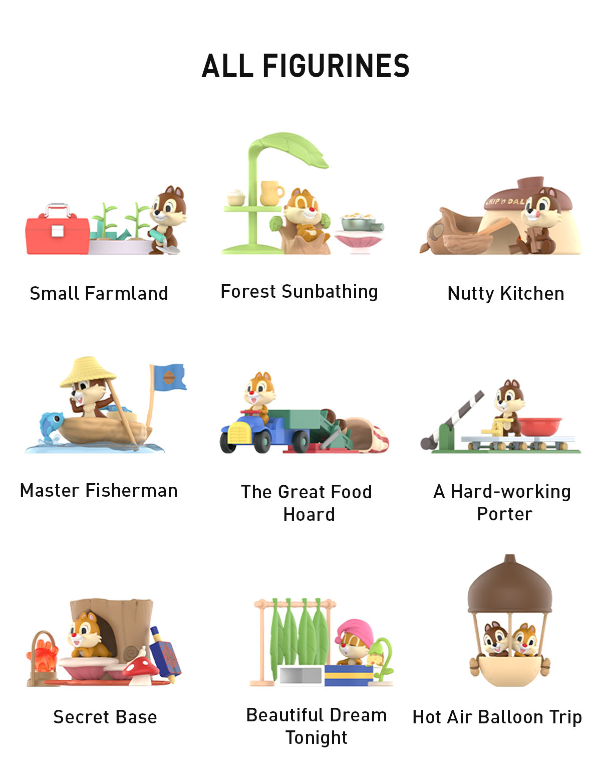 Chip 'n' Dale Daily Series Scene Sets - POP MART (Japan)